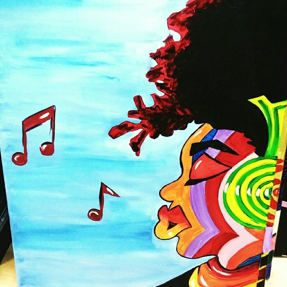 Handpainted Acrylic Canvas - Picture 1 of 1